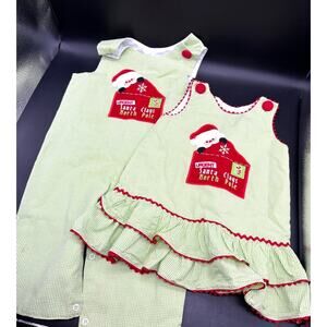 StellyBelly Vintage Baby 18M Christmas Outfits Dress‎ and Jumper Set of 2
